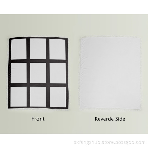 wholesale flannel fleece Custom Photo Heat Press 9 20 panel sublimation Blank blanket